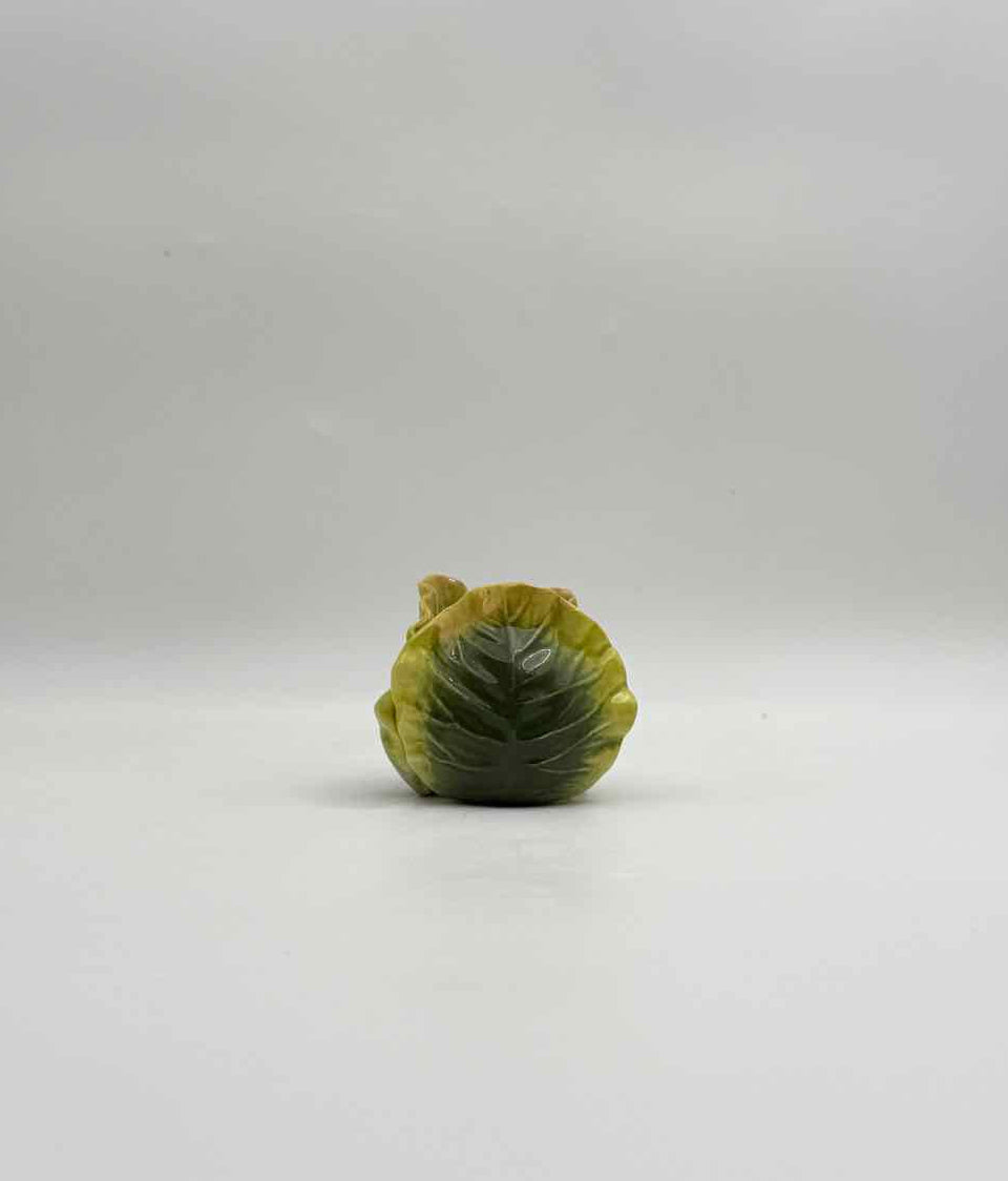 Cabbage Salt Pepper Shakers Green Vegetable Kitchen Decor Set Art