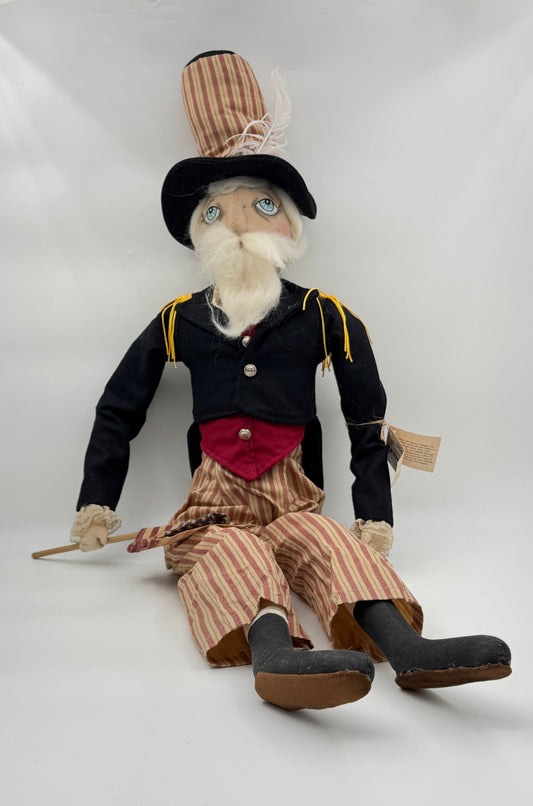 Joe Spencer Gathered Traditions Uncle Sam Art Doll