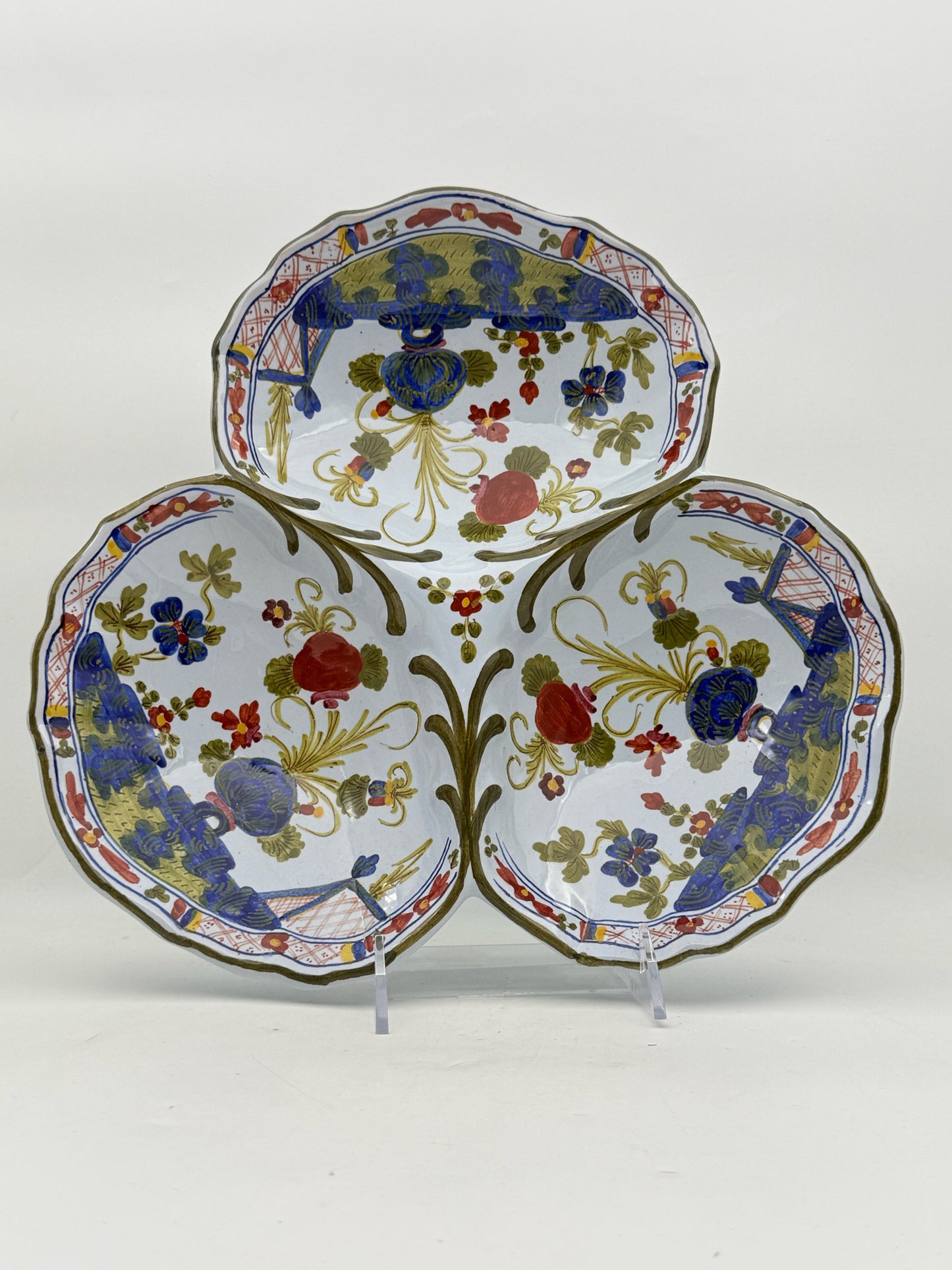 Sigma AMM Blue Carnation Three Section Platter