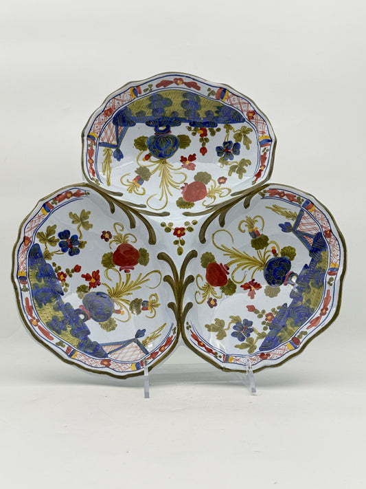 Sigma AMM Blue Carnation Three Section Platter