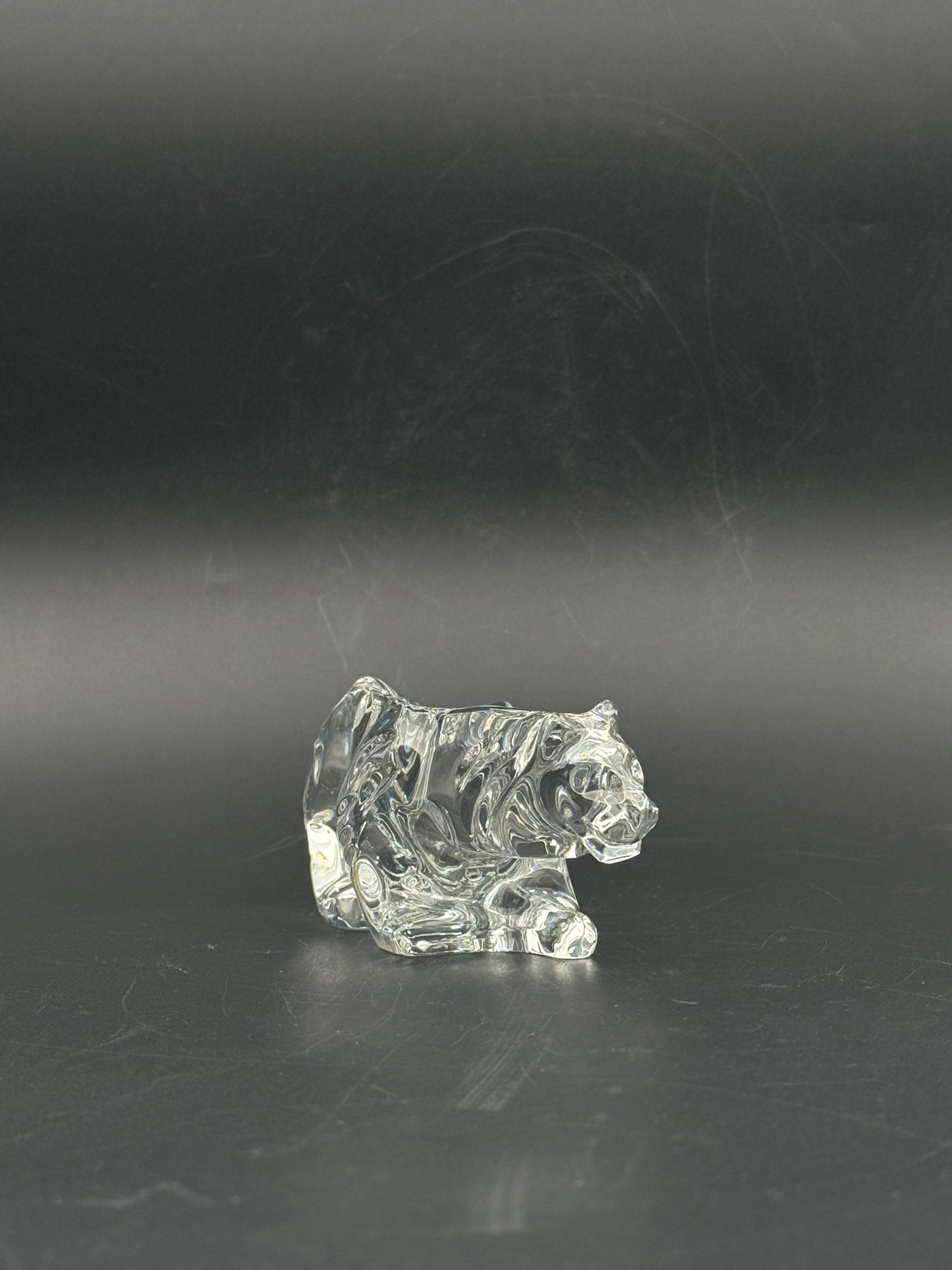 Baccarat Crystal Tiger Figurine