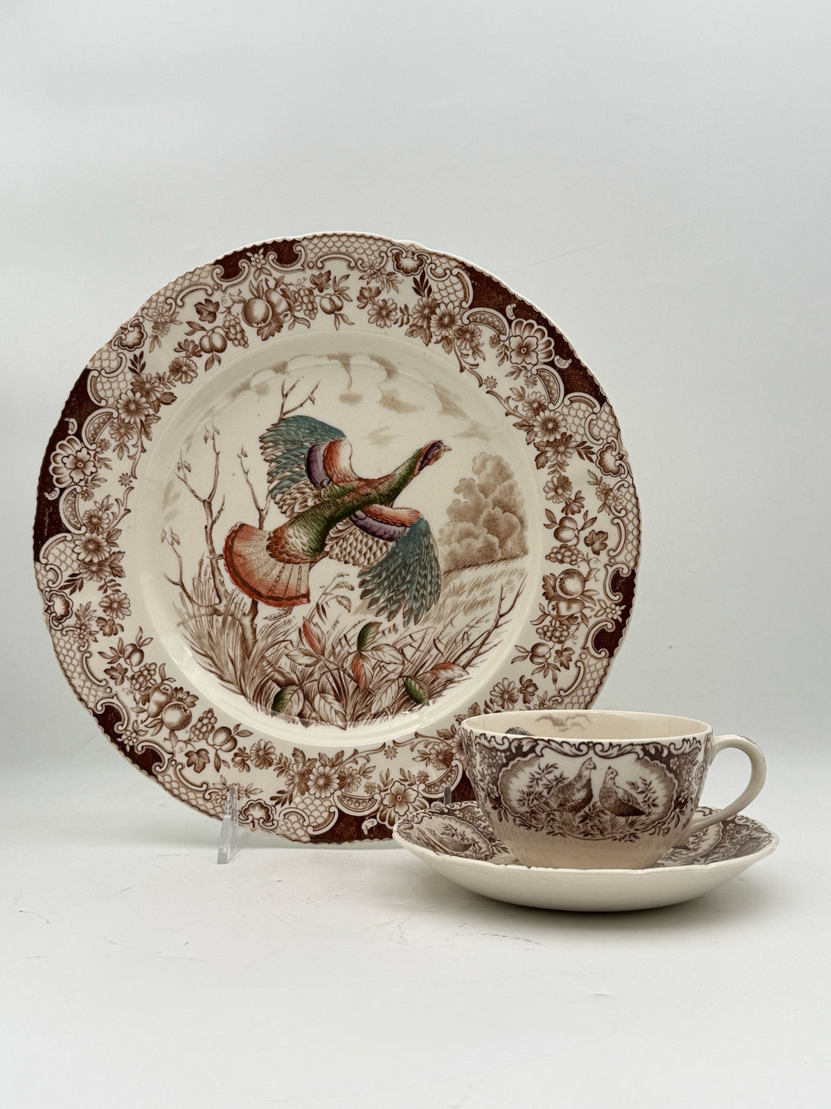 Johnson Bros "Wild Turkeys" Dinnerware Collection- 34 Pieces