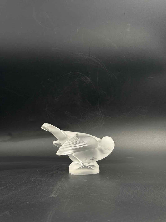 Lalique Crystal Glass Dove Bird Figurine