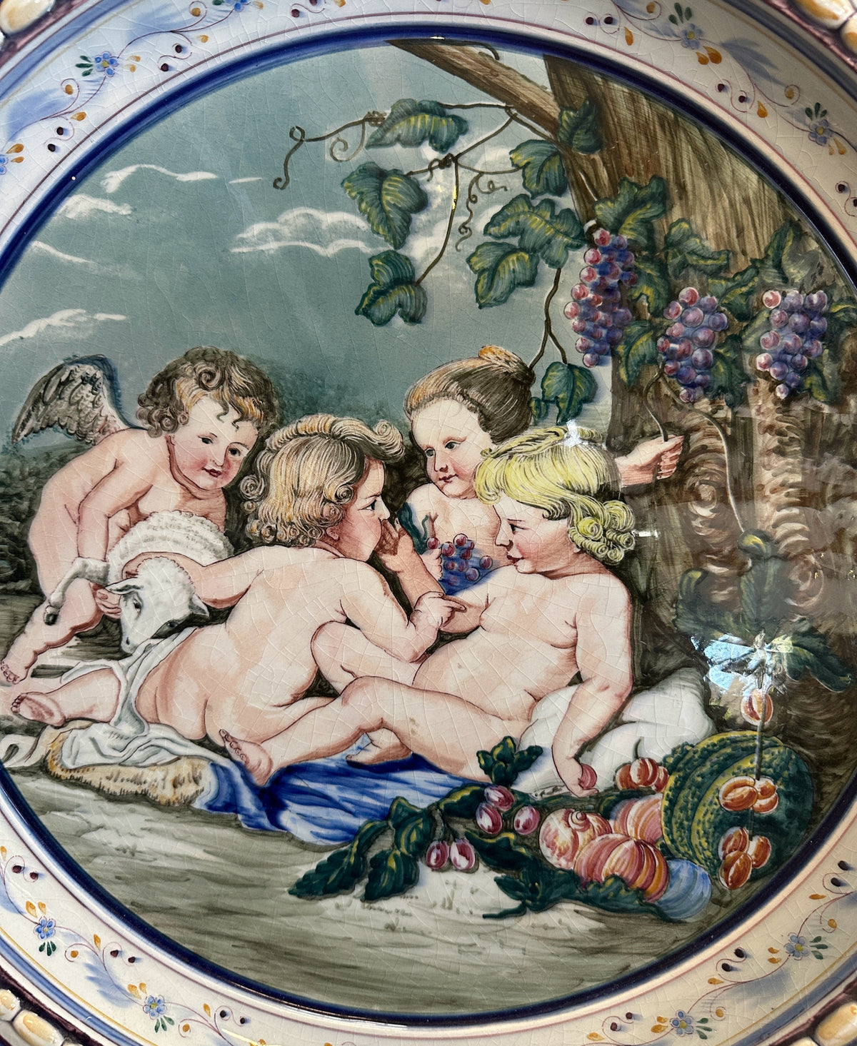 Handpainted Portuguese Ceramic Plaque