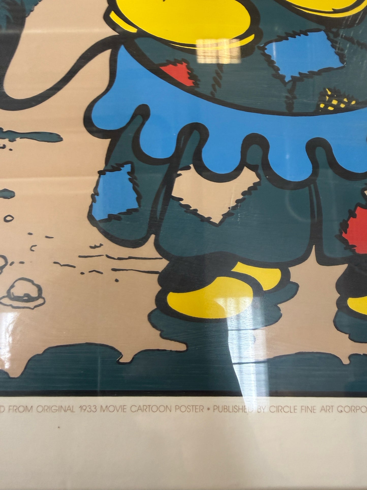 Framed Mickey Mouse "Ye Olden Days" Serigraph