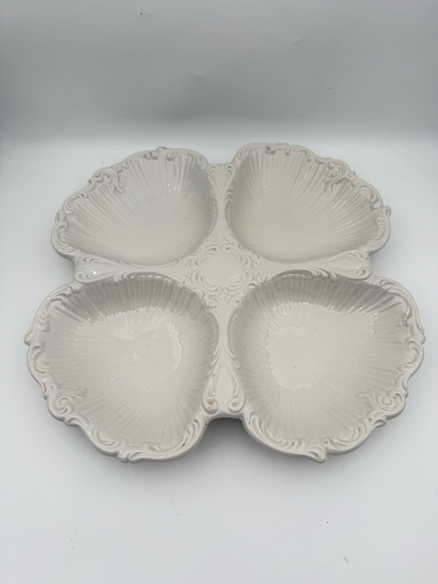 White Ceramic Serving Dish Made In Italy