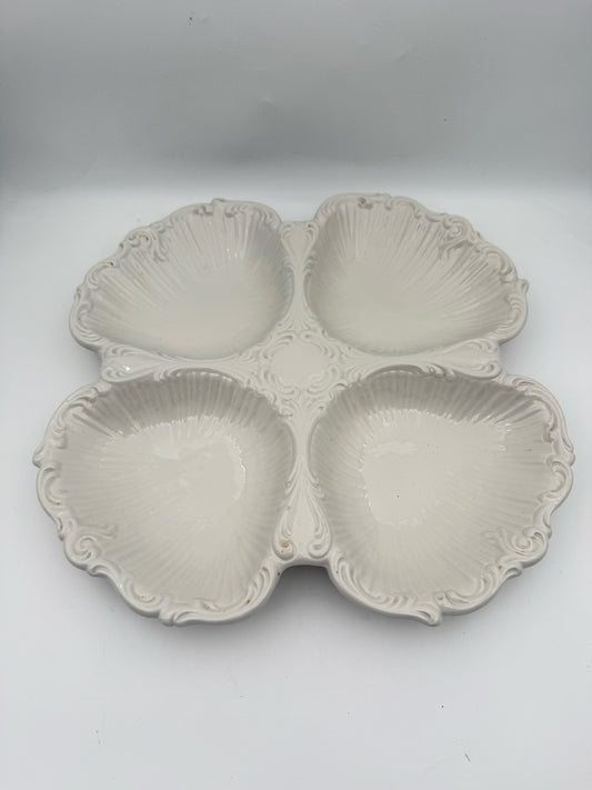 White Ceramic Serving Dish Made In Italy