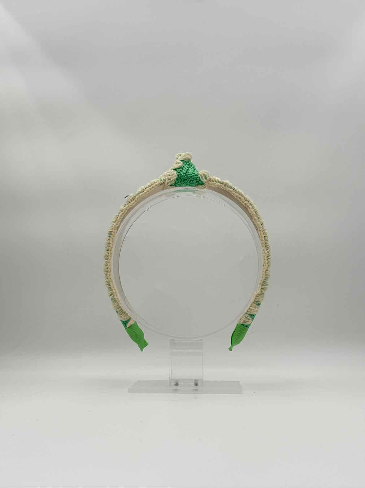 Green Knotted Headband – Textured Crochet Style Hair Accessory