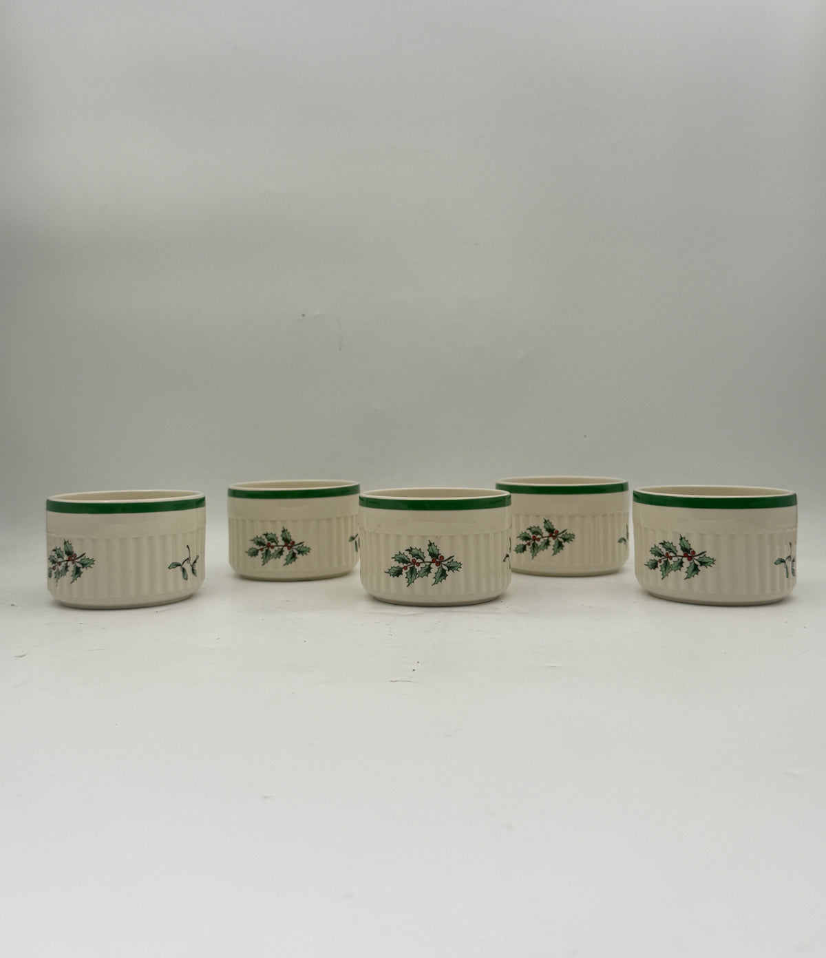 Spode Christmas Tree Ramekins- Set Of 5