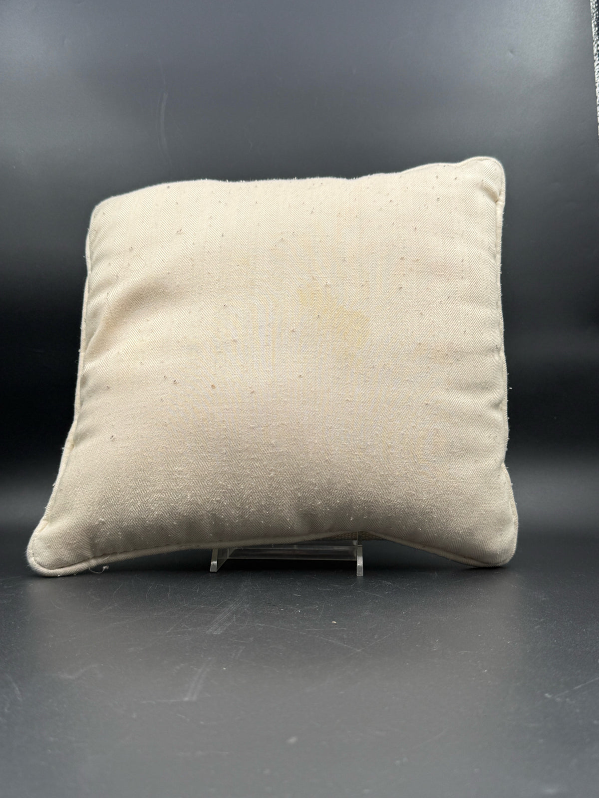 Rose Center Needlepoint Pillow
