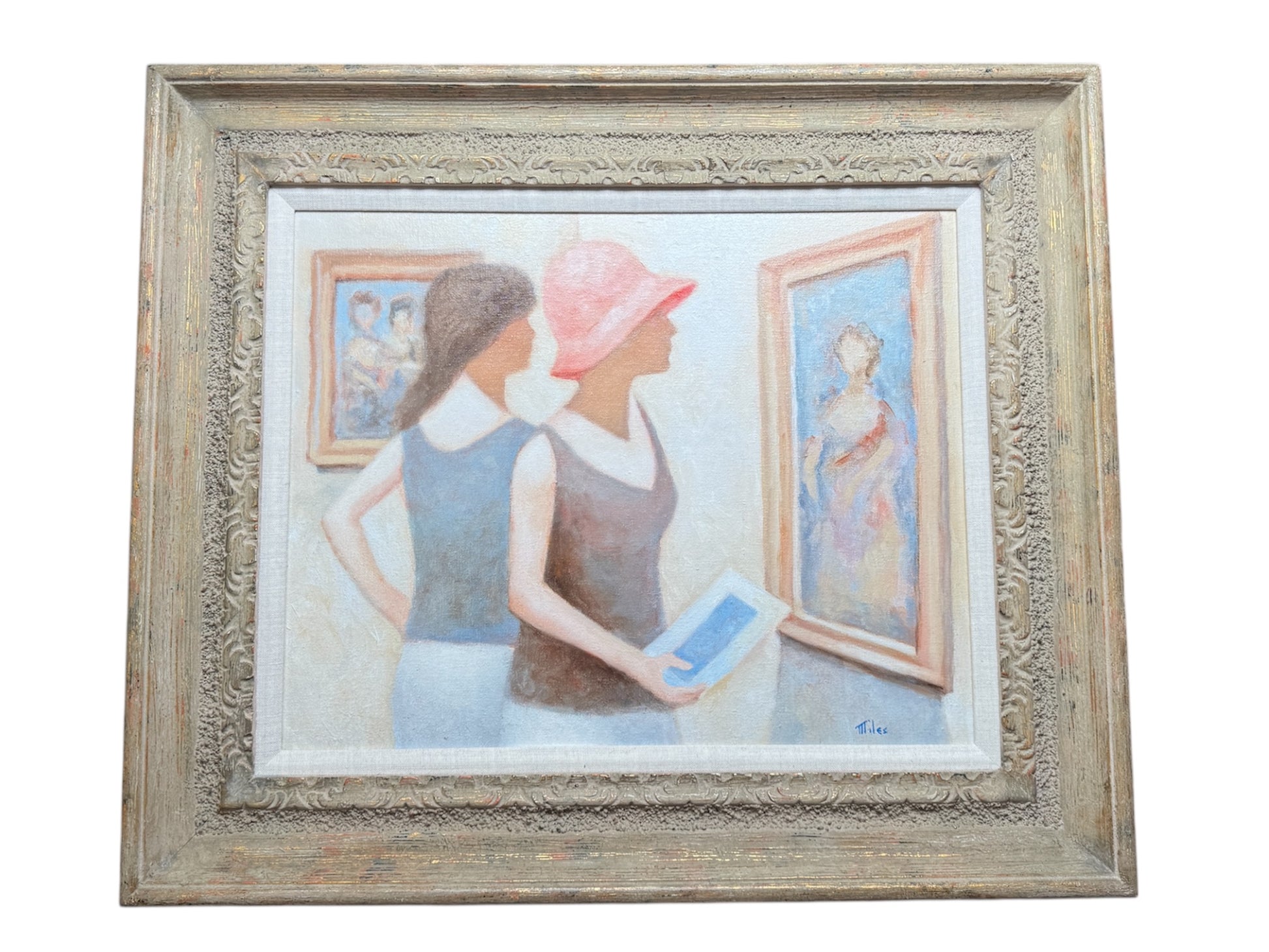 Original Oil on Canvas “Two Women” by Matthew Miles NYC Art