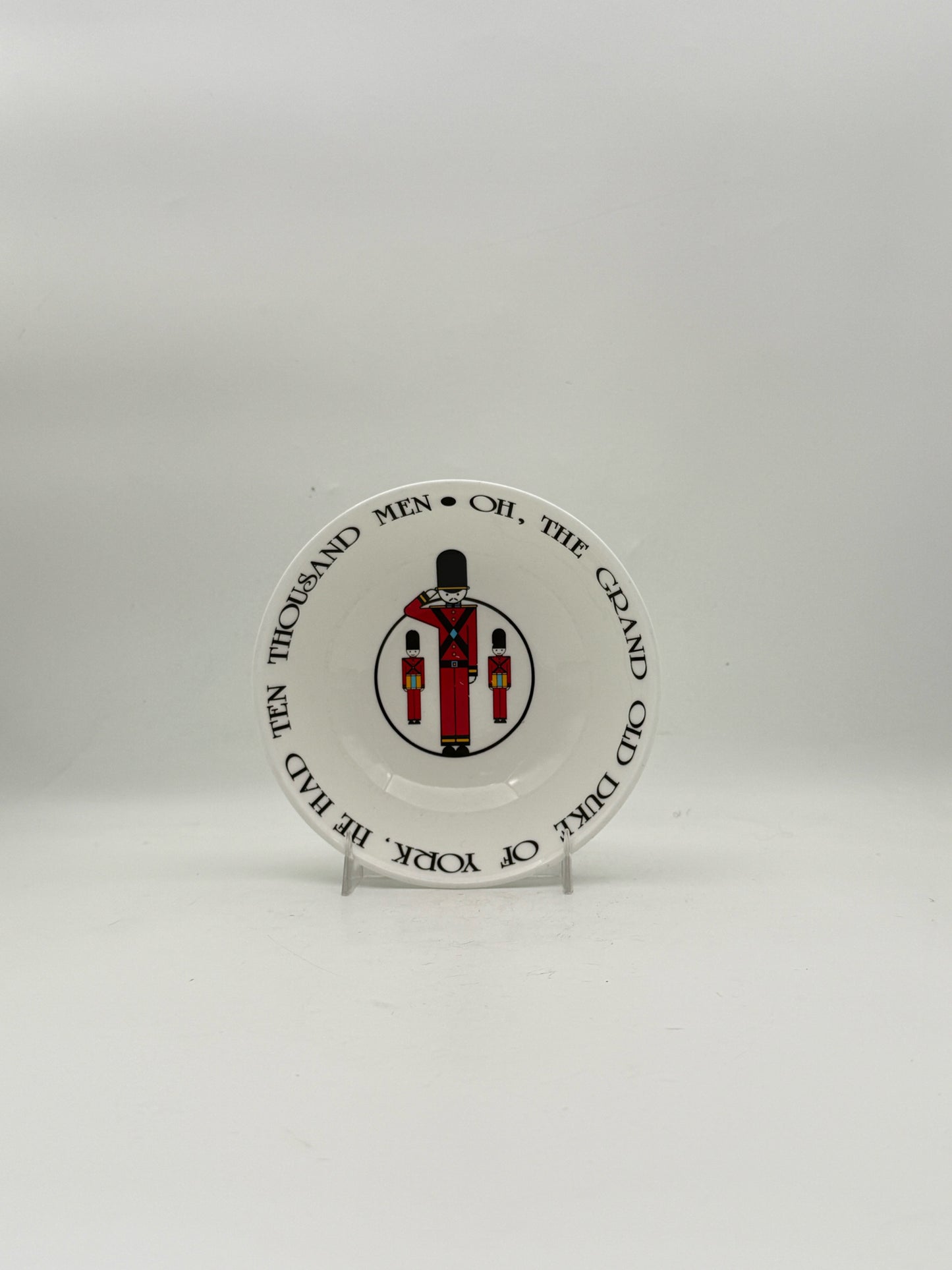 British King's Guard Plate, Bowl, And Mug