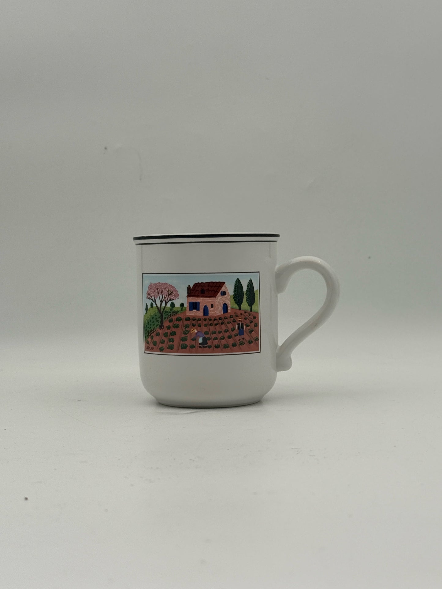 Villeroy And Boch "Design Naif" Pastoral Mugs- Set Of 4
