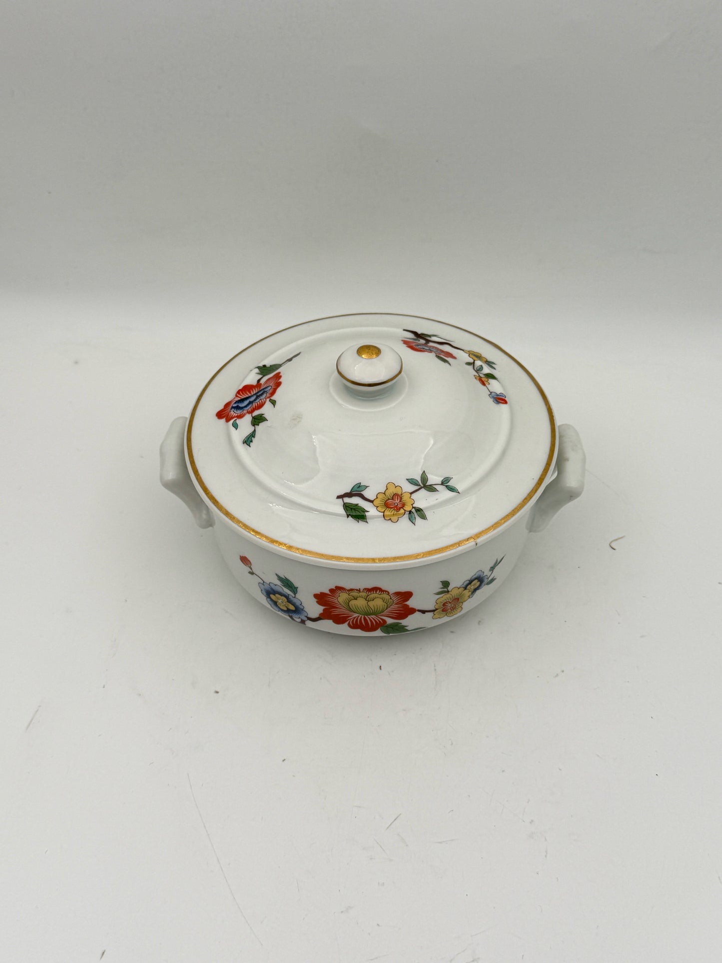 Apilco Covered Floral Dish Made In France