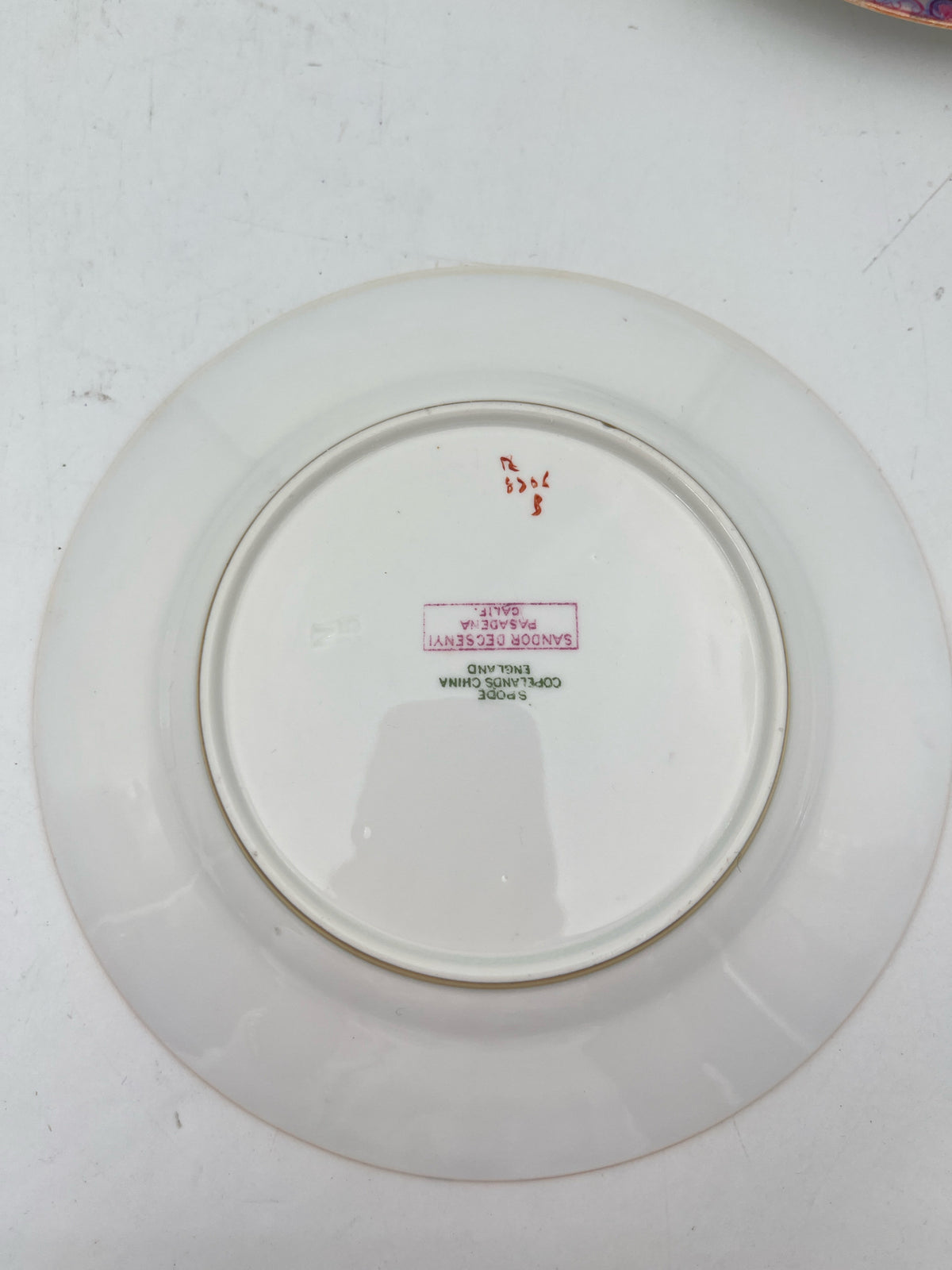 5 China Rose appetizer/dessert plates