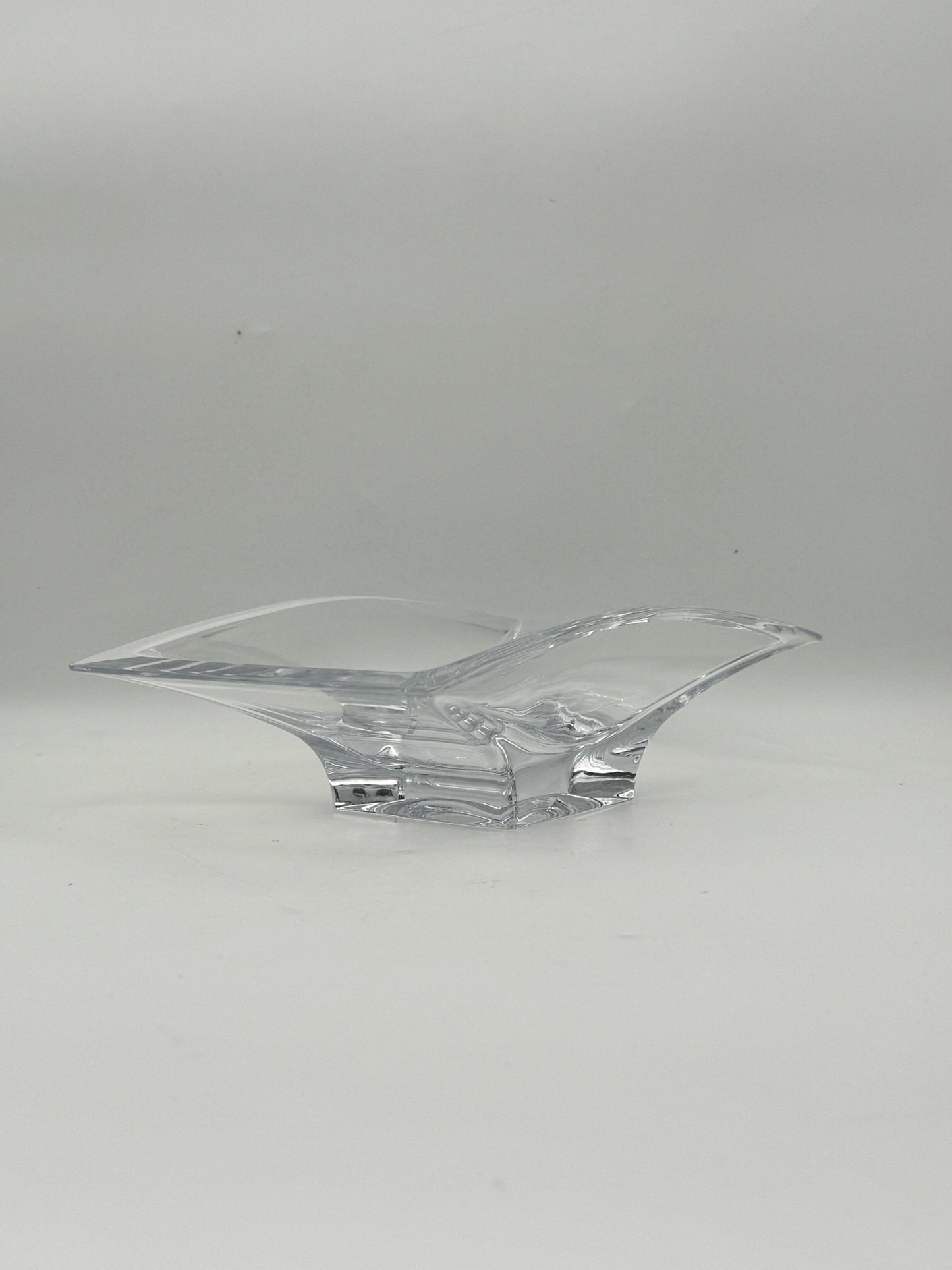 Nambe Crystal Rectangular Crystal Bowl By Karim Rashid