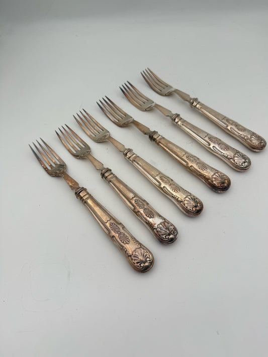 Set of 12 Silverplate Fish Knives And Forks