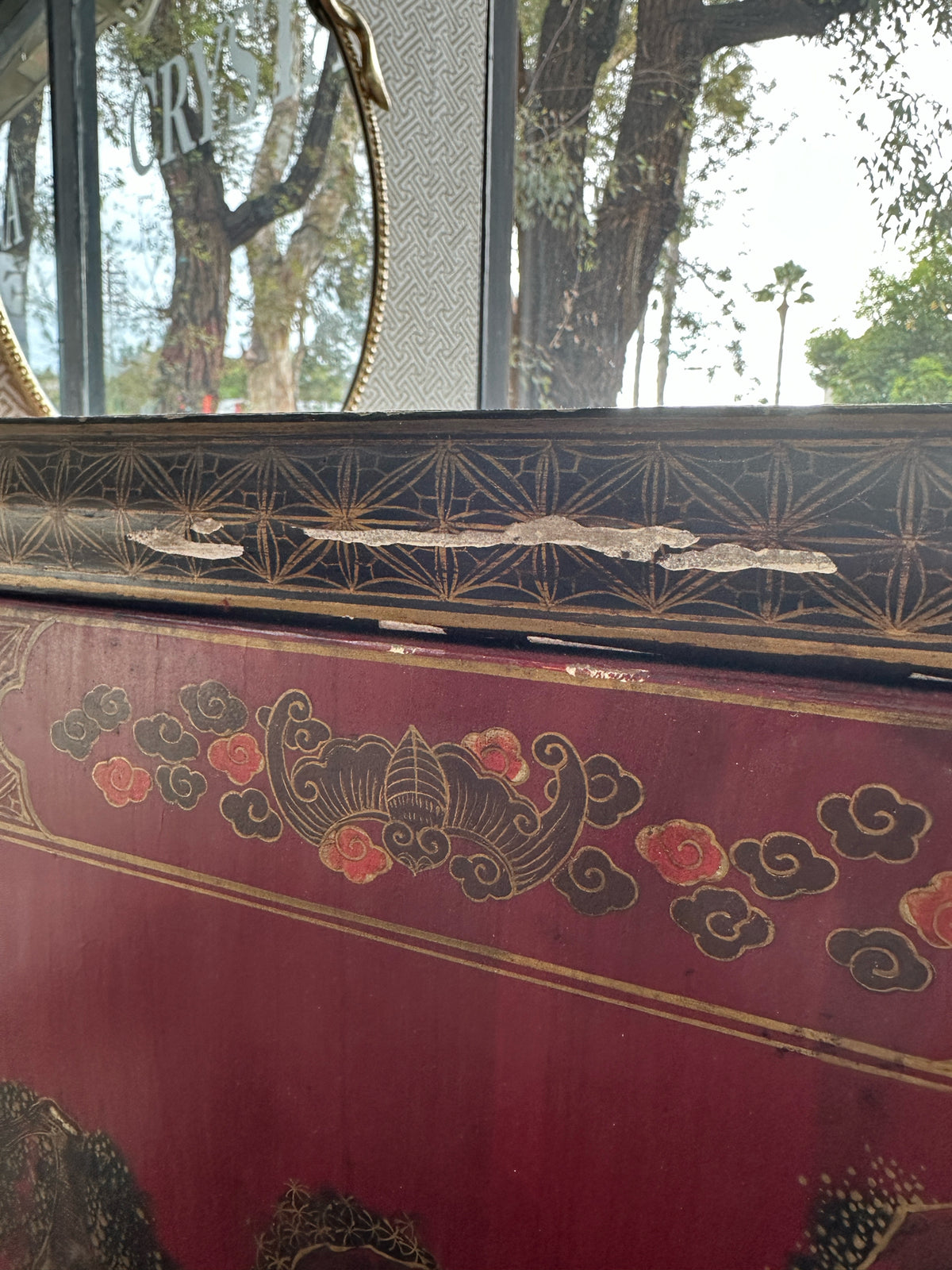 Chinese Wood Carved Chest- In Store Pickup Only