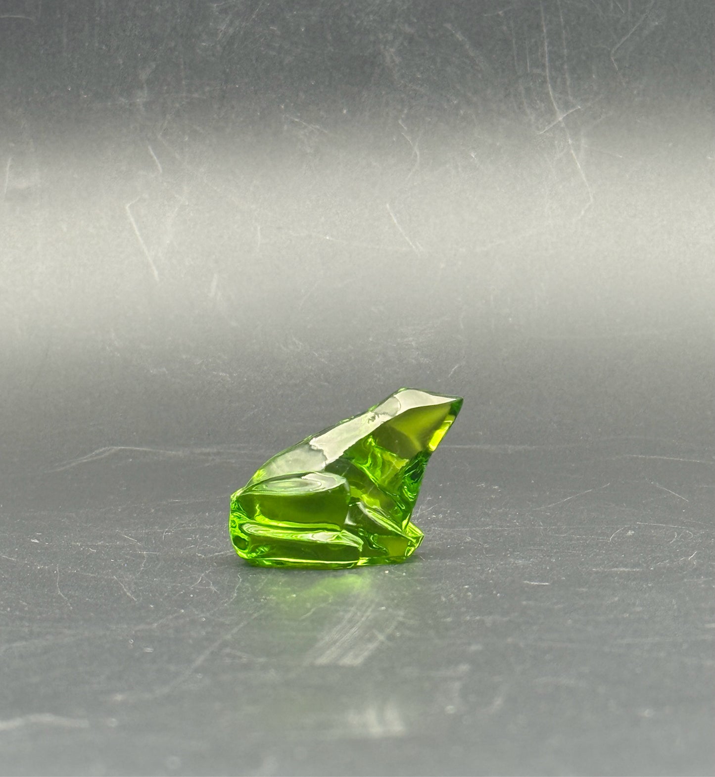Baccarat Crystal Small Green Frog Figurine