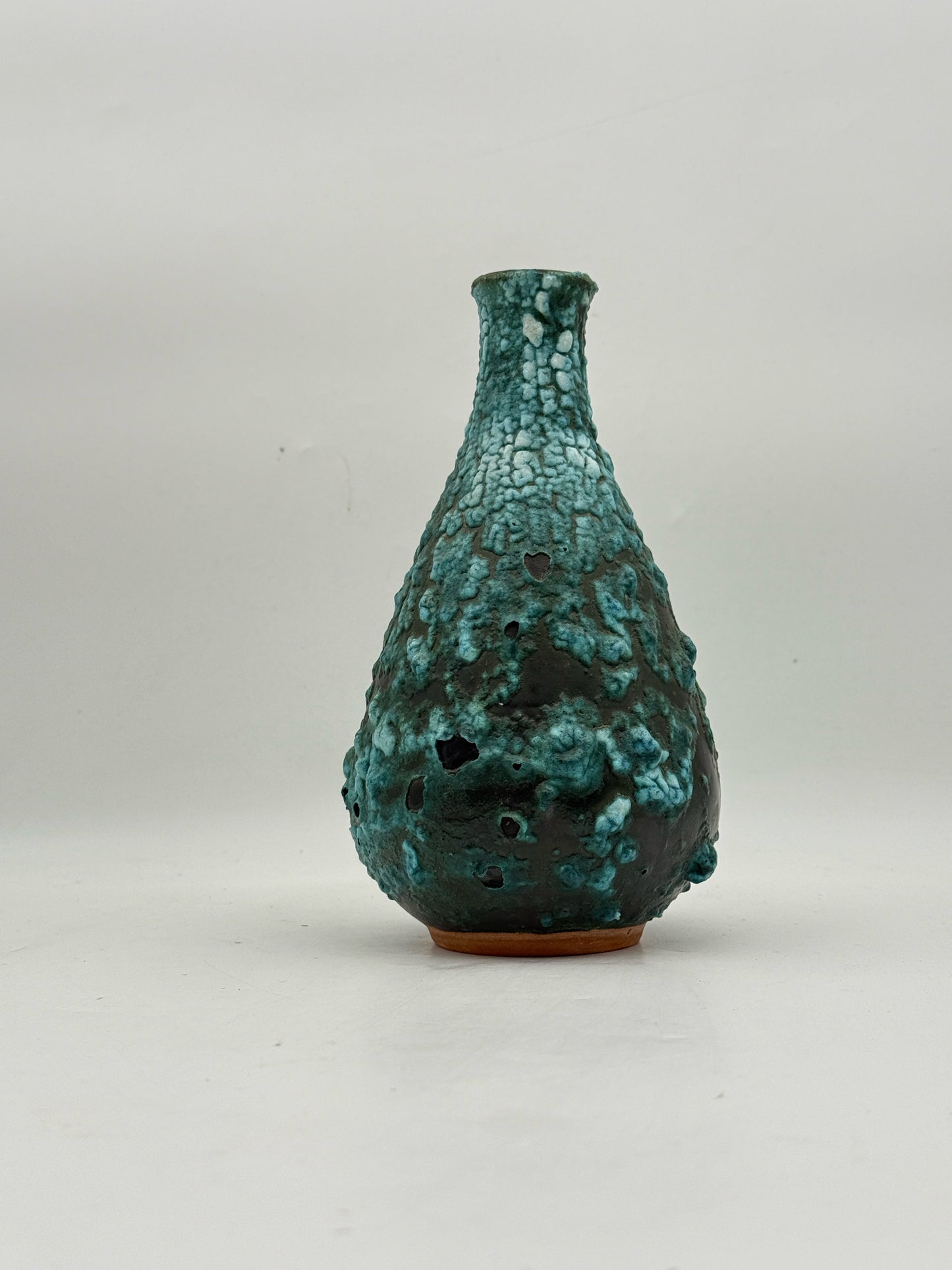 Guido Gambone Midcentury Blue Lava Vase