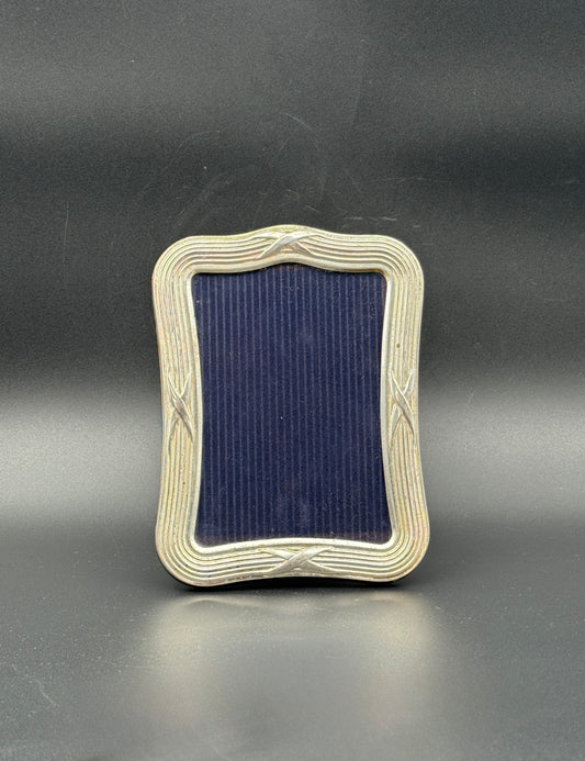 Sterling Silver Frame with “X” Design – 3" x 5"