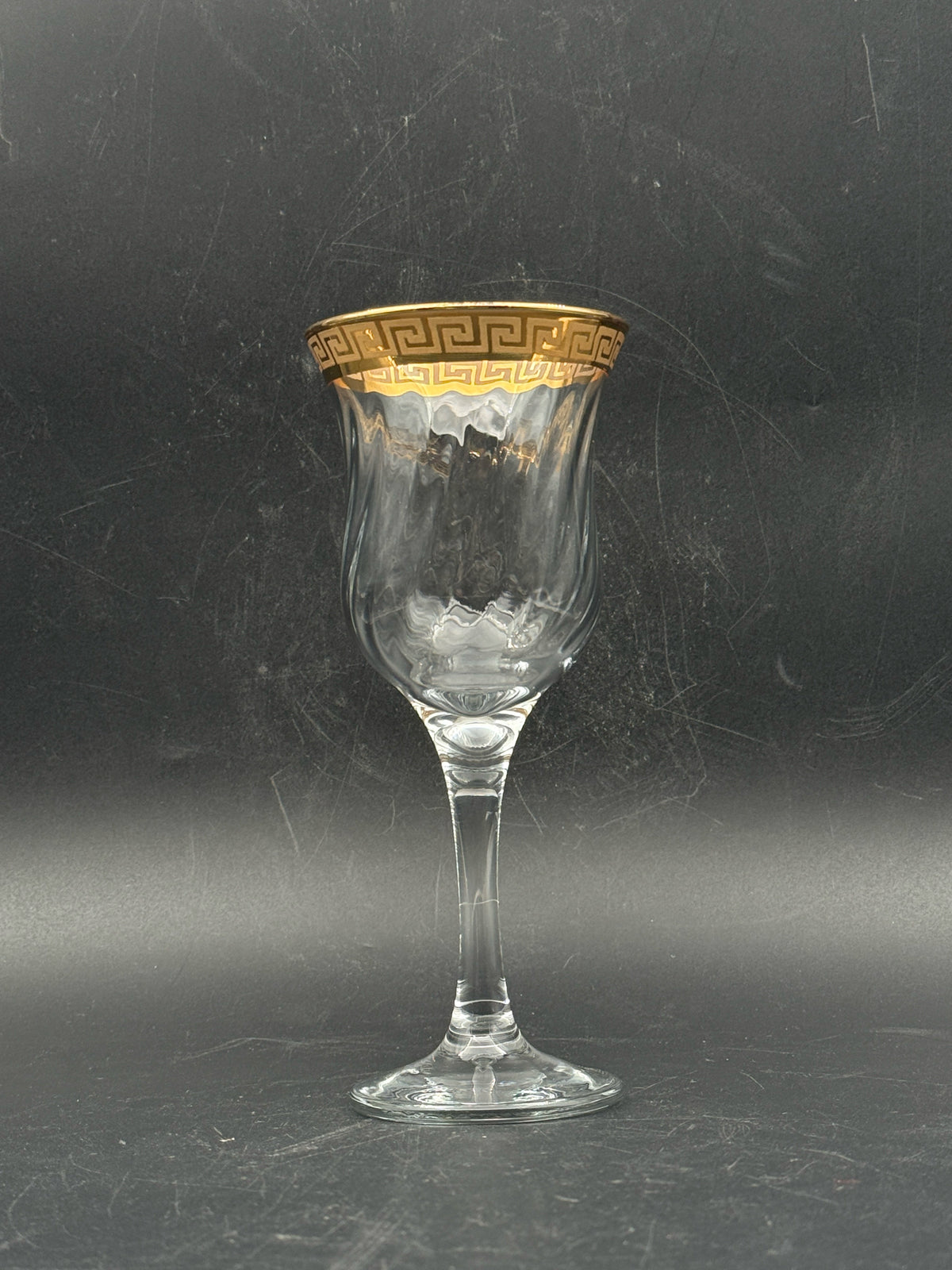 Gold Rim Italian Wine Glasses- Set Of 6