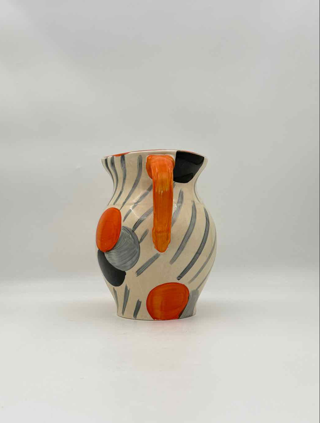 Vintage Hancock’s Ivory Ware Art Deco Hand-Painted Pitcher England