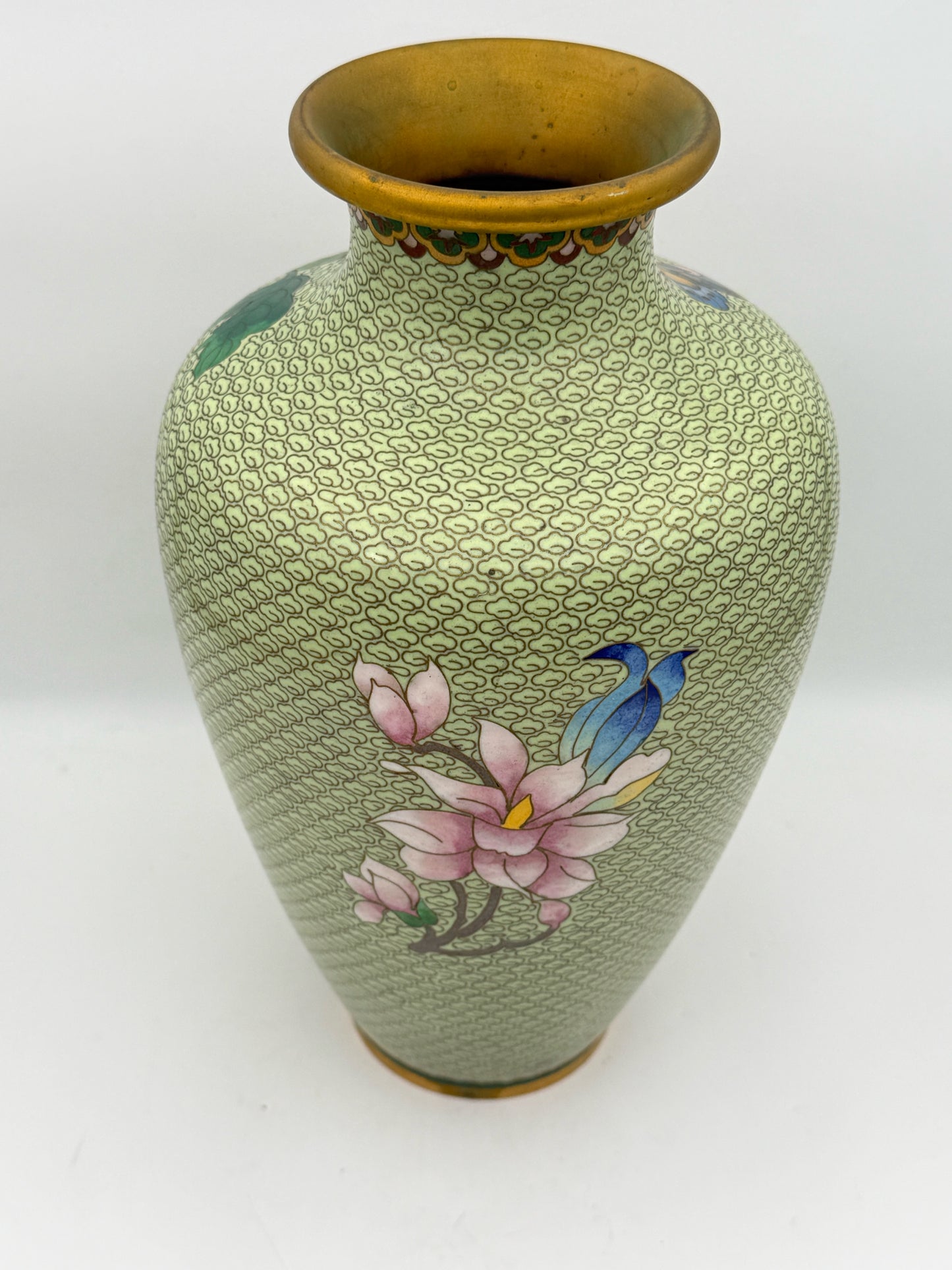 Vintage Chinese Cloisonne Enamel Vase