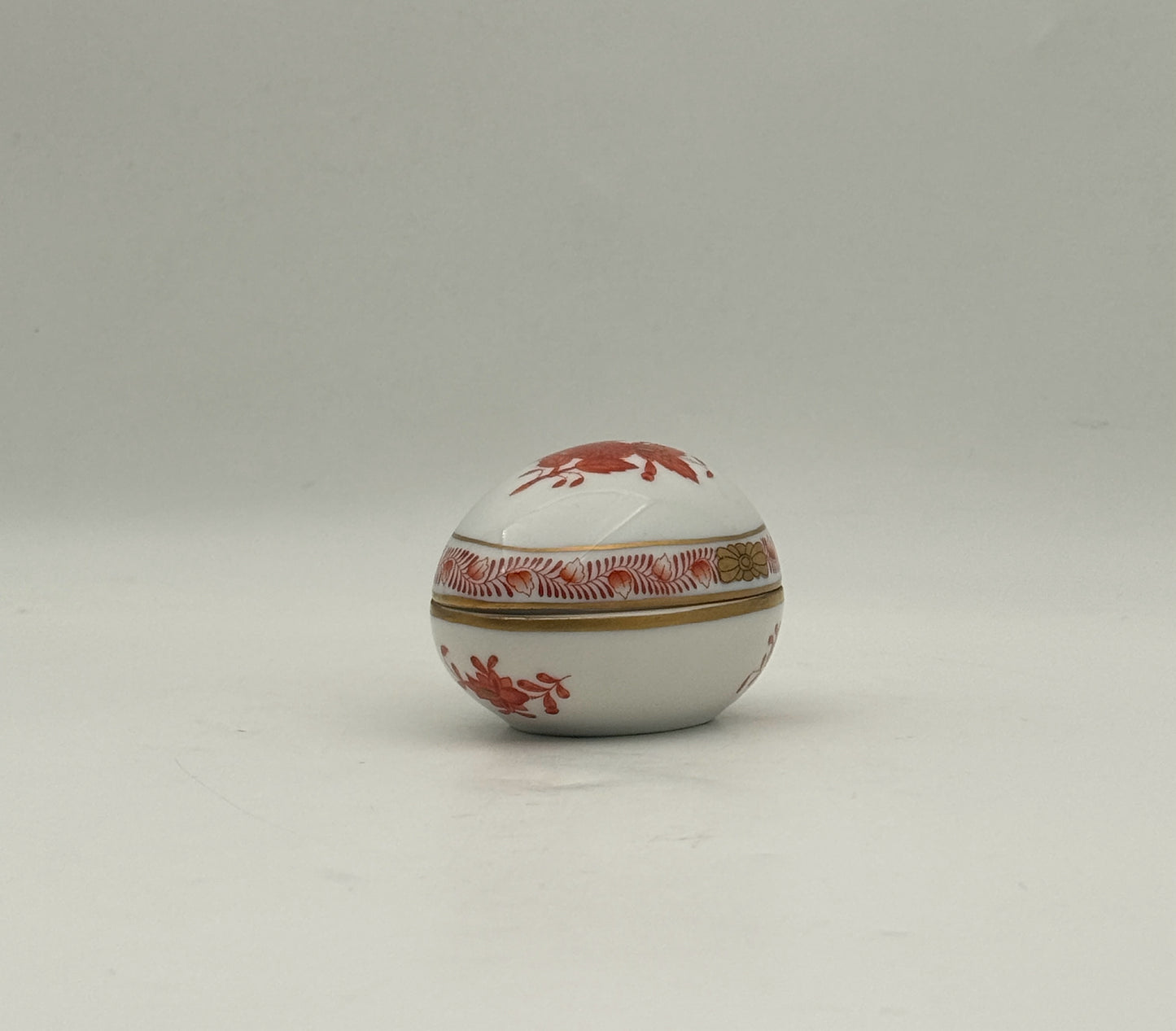 Herend Chinese Bouquet Egg Shaped Box