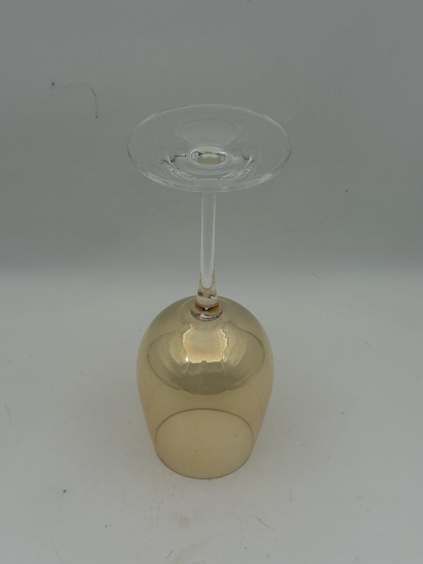 Yellow Iridescent Wine Glasses- Set Of 4