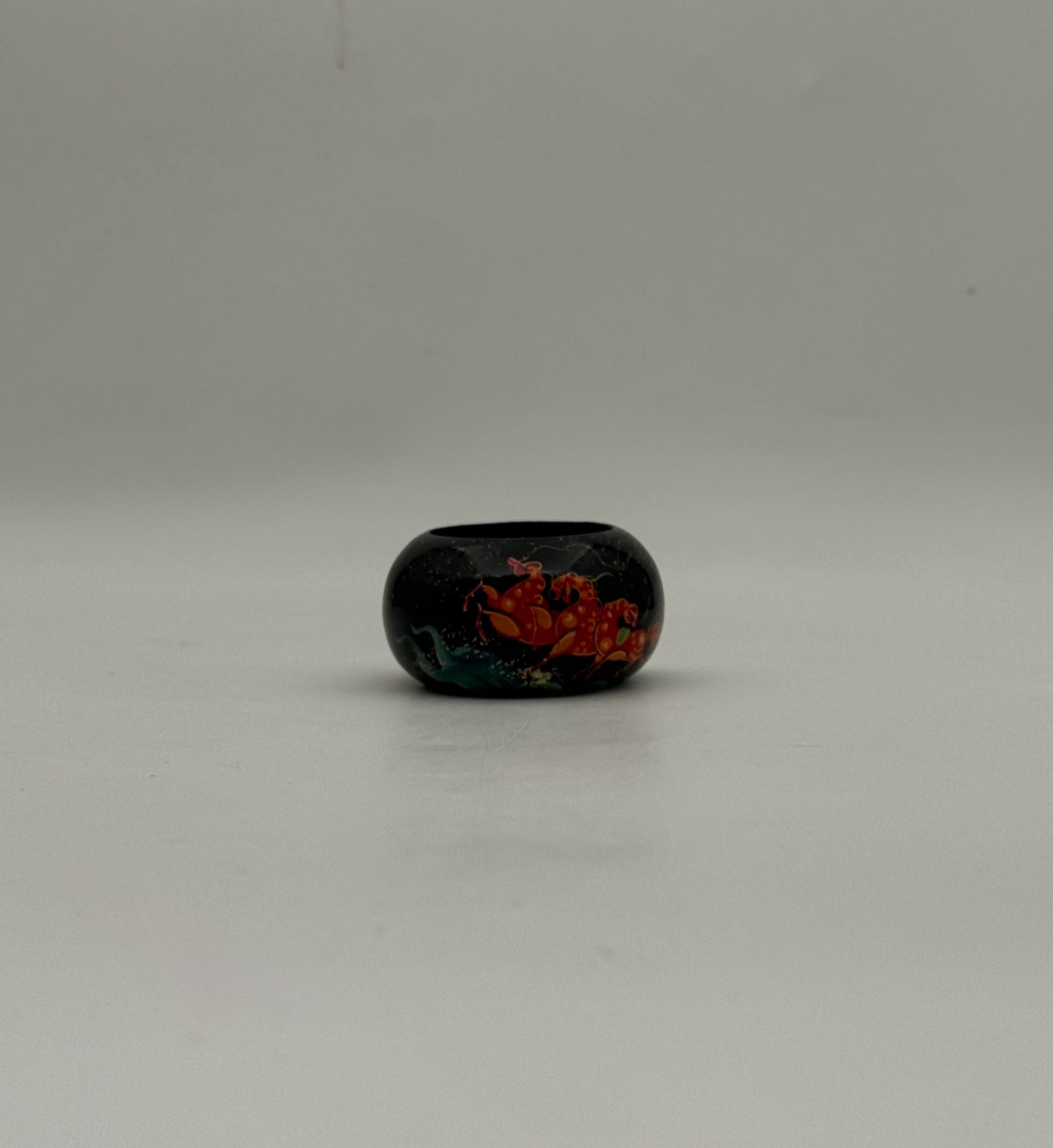 Handpainted Russian Folk Art Lacquer Napkin Rings