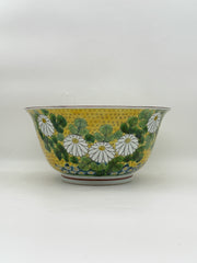 Yellow Chrysanthemum Flower Japanese Bowl