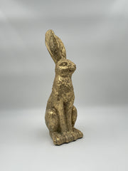 Gold Textured Sitting Rabbit Sculpture - 12.25