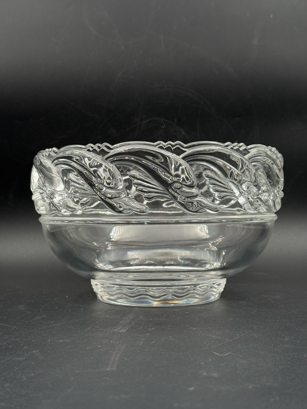 Tiffany & Co Crystal Dolphin Bowl