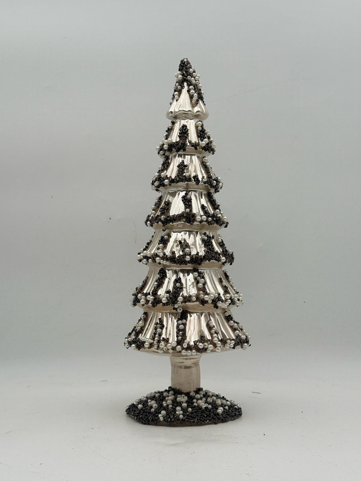 Metallic Glass Beaded Christmas Tree