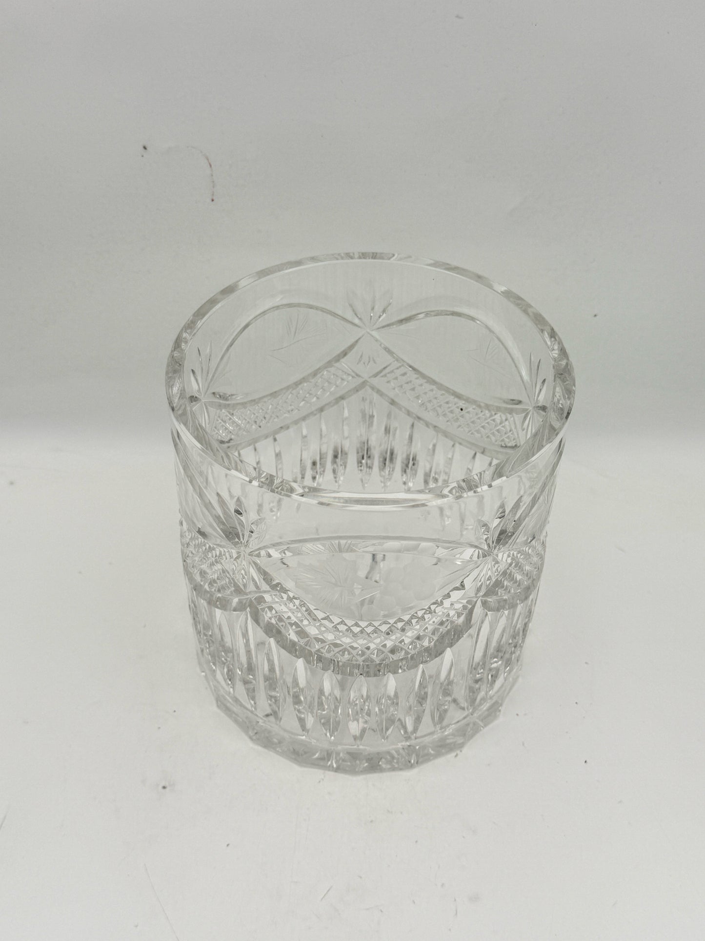 Vintage Cut Crystal Biscuit Jar