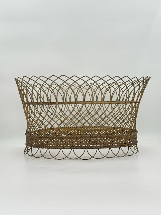 Vintage Oval Wire Planter