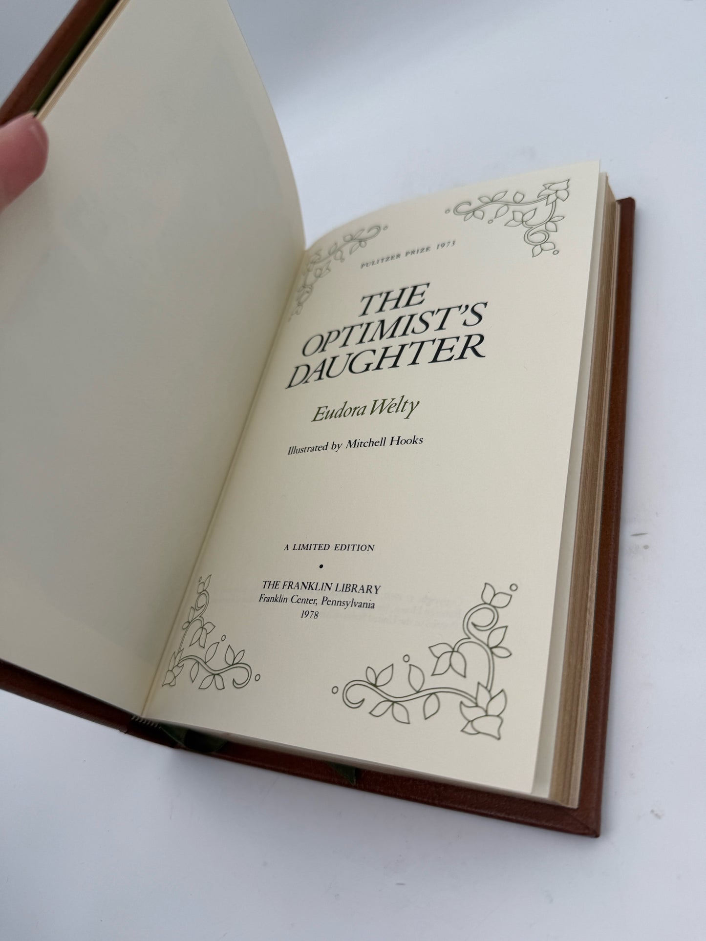 Eudora Welty "The Optimist's Daughter" Hardcover Book- Franklin Edition