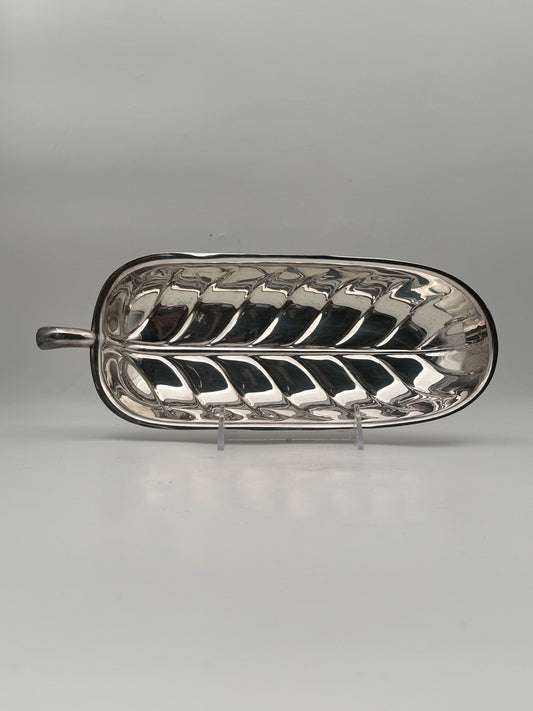 Silverplate Leaf Serving Bowl Dish