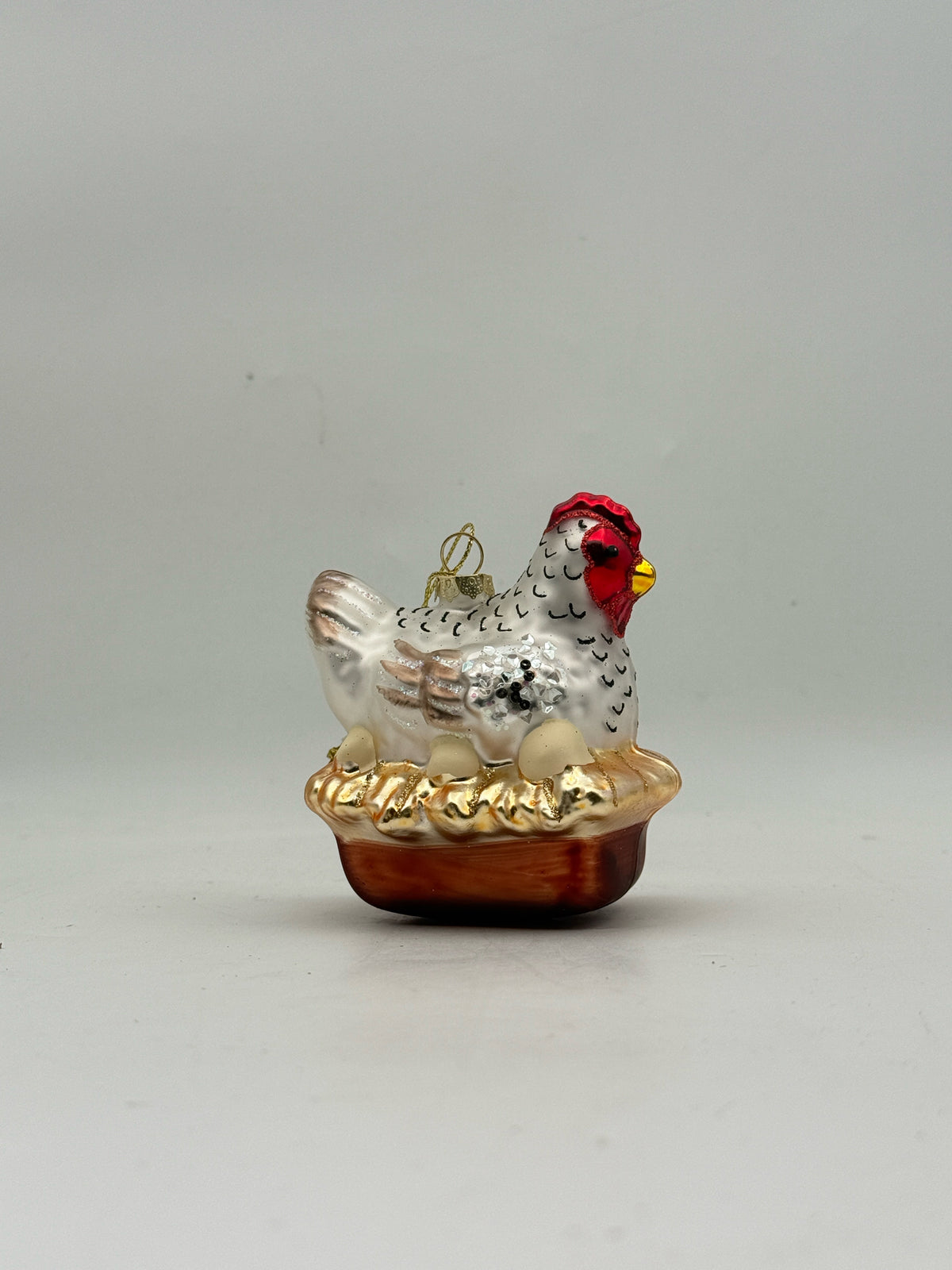 Kurt S. Adler Gray Chicken Ornament