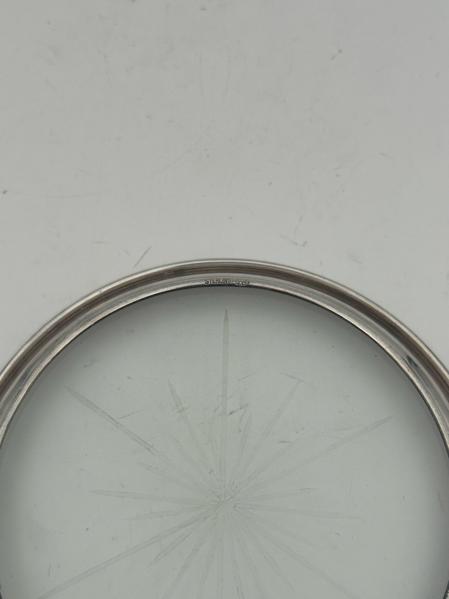 Sterling Silver Rimmed Wine Coaster