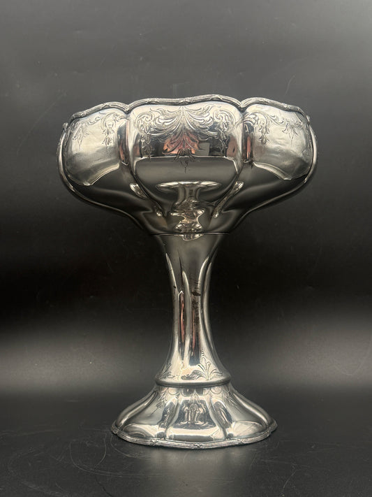 Art Nouveau Silverplate Pedestal Centerpiece
