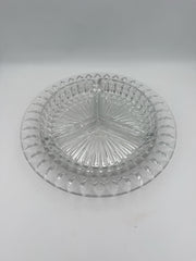 Vintage Crystal Divided Relish Tray