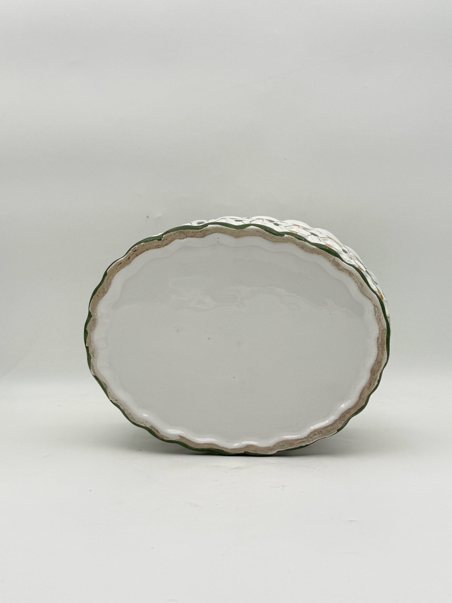 Handpainted Ceramic Pierced Basket