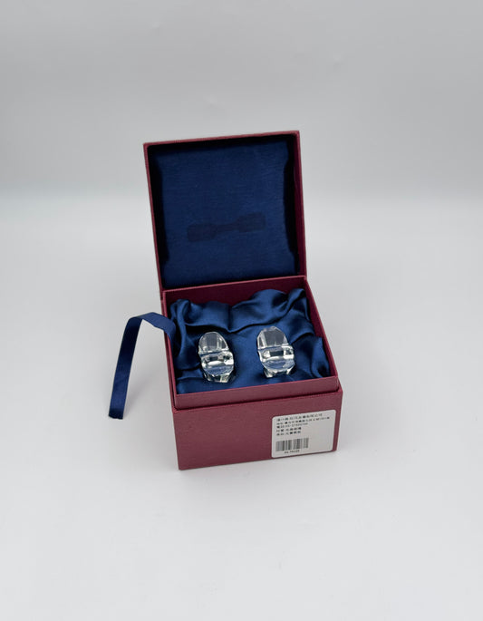 Pair of Crystal Chopstick Holders with Box