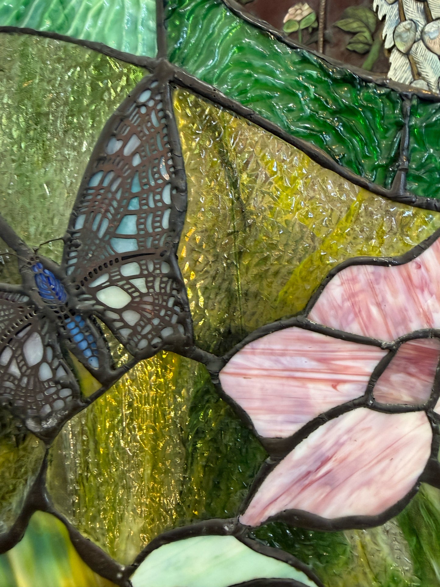 Tiffany Style Stained Glass Fireplace Screen