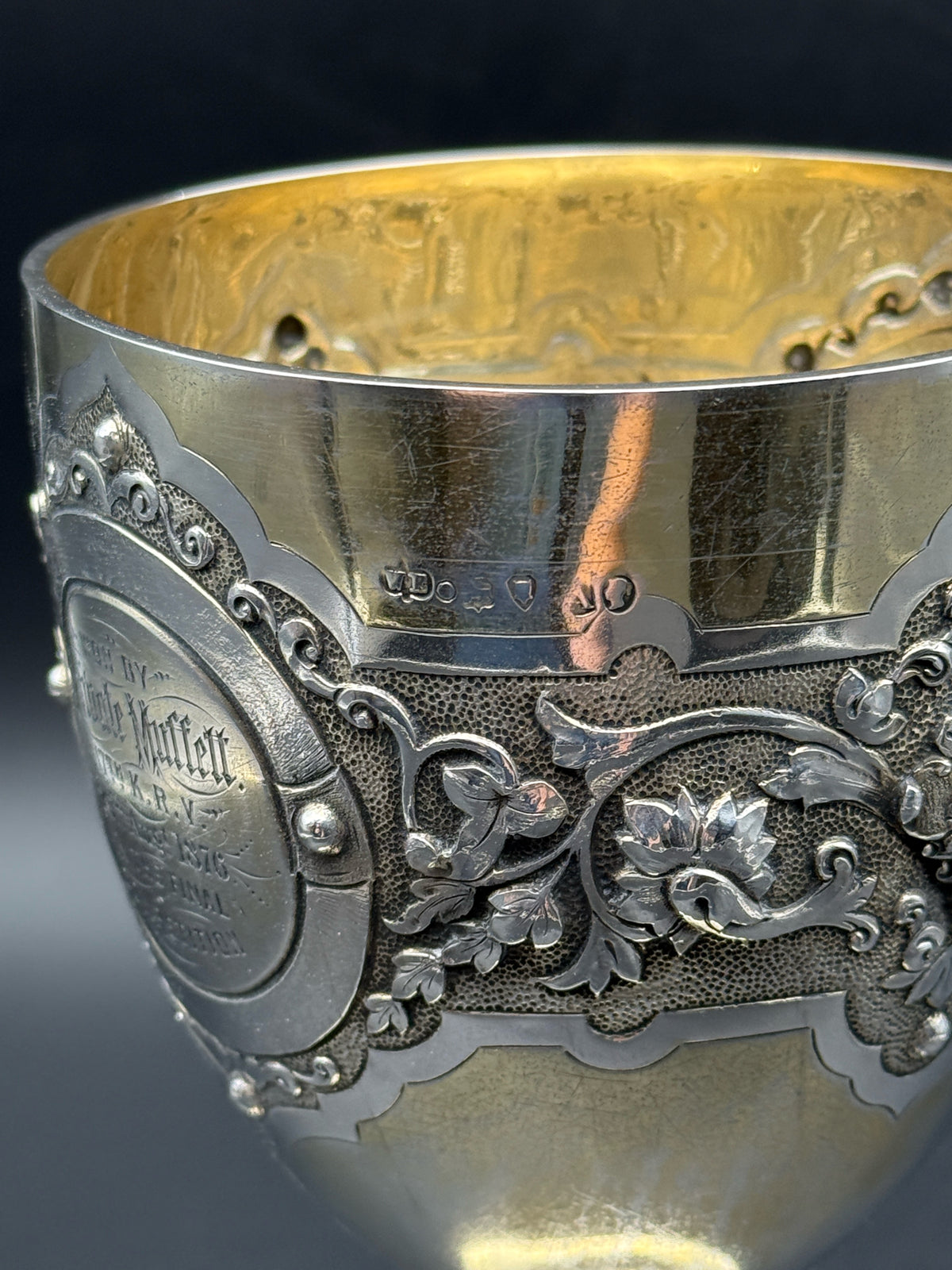 Antique 1876 Sterling Silver  Trophy Cup