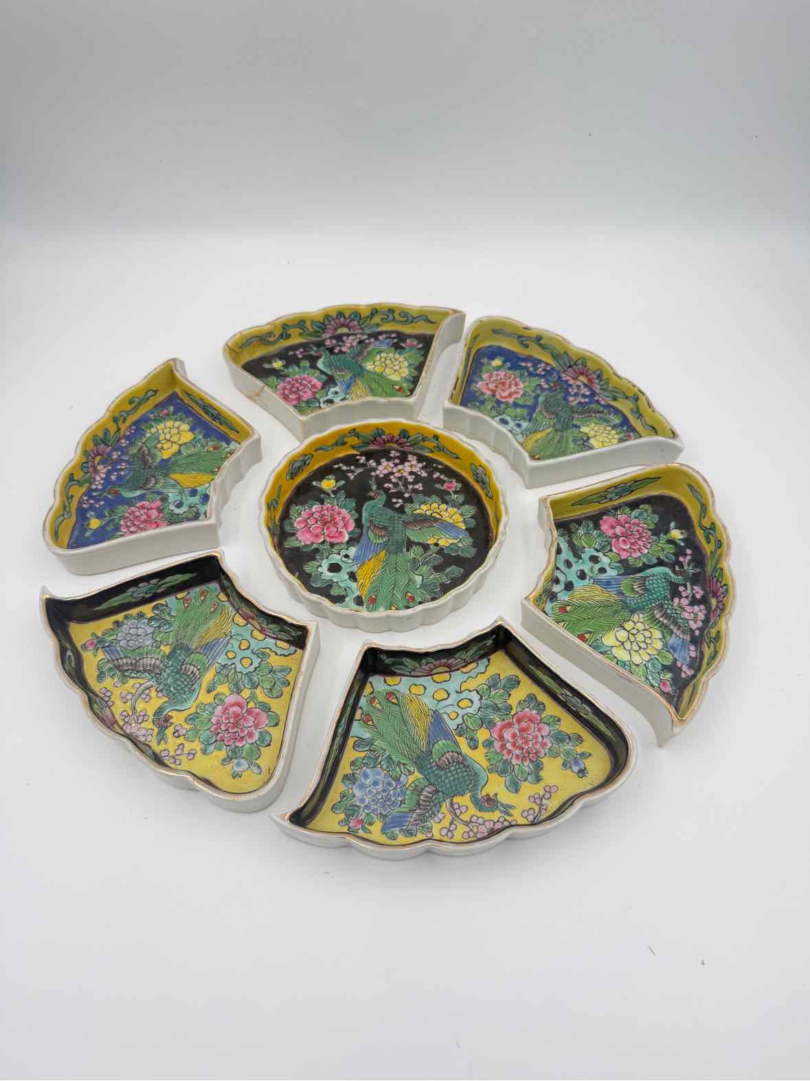 Japanese Relish/Sweet Meat Box With Ceramic Dishes