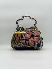 Mary Frances Beaded Pink Flower Purse