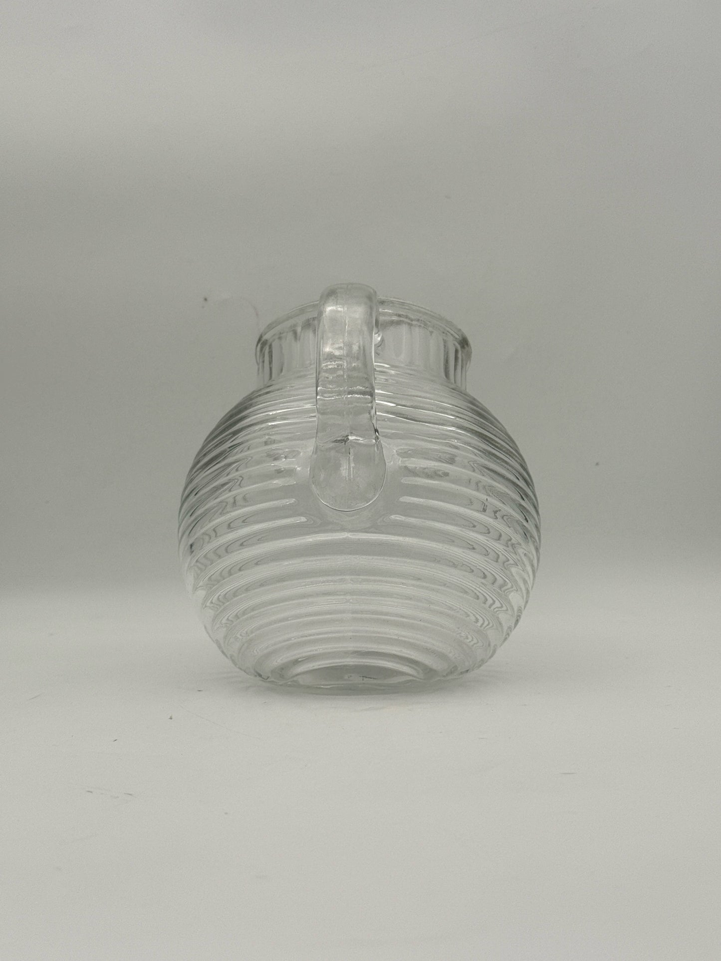 Vintage Anchor Hocking Ribbed Glass Pitcher